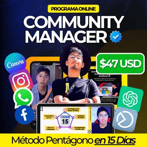 Imagen promocional del curso de comunnity manager de Sergio Chala