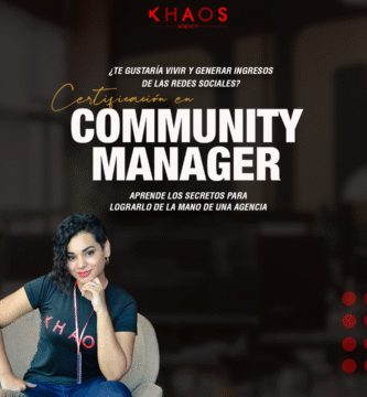 Imagen promocional para el curso de Community manager de Khaos Agency